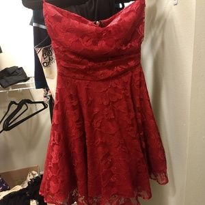 Red prom dress size 7
